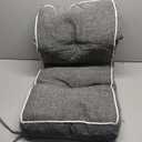 Bench Cushion, 42 x 16 Inch Patio Furniture Cushions with Durable Ties, Soft Memory Foam Bench Cushions for Indoor/Outdoor Furniture with Non-Slip Bottom, Kitchen&Dining, Dark Grey