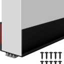 Weather Stripping Door Seal, 36” Length Cuttable Door Draft Stopper, Strong Adhesive Door Sweep for Exterior and Interior Doors (1, Black)