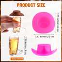Sumind 40 Pcs Western Party Decoration Supplies Plastic Mini Cowboy Hats with 1 oz Miniature Cowgirl Cowboy Boot Shot Glasses