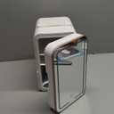 Portable Mini Fridge for Skincare Beauty Cosmetic Makeup, 4-Liter Thermoelectric Cooling and Warming Skin Care Refrigerator With Mirrored Door and Dimmable LED Light, White