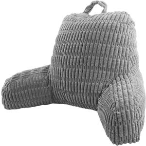 Reading Pillows for Sitting in Bed Adult, Back Rest Pillow for Sitting Up in Bed and Couch, Back Support Chair Pillow Support for Adult Backrest Pillows for Reading (Dark Grey 21 Inch)