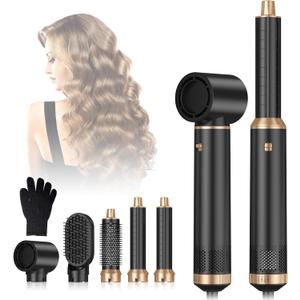5 in 1 Blow Dryer Brush, Upgrade Hair Dryer Brush Air Curler Air Curling Wrap Styler, Detachable Hot Air Brush Negative Ion Curling Brush Iron, Hair Styling Tools for Drying Curling Straightening 5 in 1 Blow Dryer Brush, Upgrade Hair Dryer Brush Air Curler Air Curling Wrap Styler, Detachable Hot Air Brush Negative Ion Curling Brush Iron, Hair Styling Tools for Drying Curling Straightening
