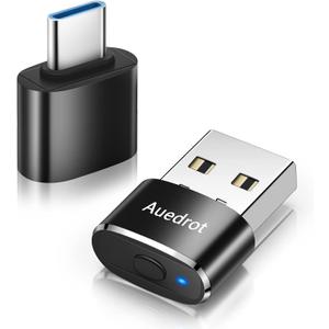 USB Mouse Mover with Switch Button, Automatic Mini Mouse Shaker with 2 Jiggle Modes, Driver-Free, Plug & Play, Keep Computer/Laptop Awake, USB-C Adapter, Black