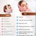 V-Line Sculpting Face Mask Silicone Chin Strap for Jawline Tightening & Double Chin Reduction (23-27 Inches) (Rose purple)