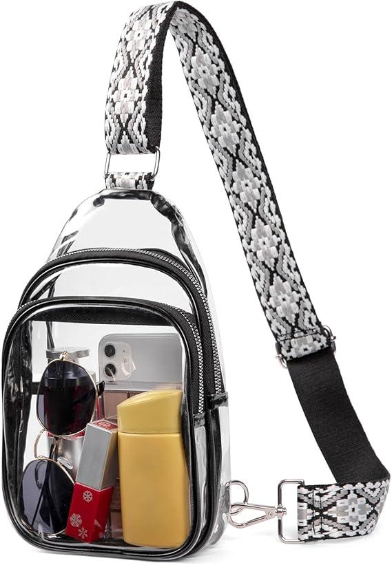 CLUCI Clear Bag for Stadium Events, Clear Crossbody Bag, Small Transparent Purses