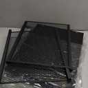 ETELI 3 Tier Side Table with Wheels Black Rolling End Side Table Small with Storage Shelves Industrial Night Stand for Small Space Living Room Bedroom Kitchen Office