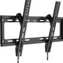 USX Mount UL Listed TV Mount Low Profile for Most 26-60" Flat Screen LED, LCD, Curved TVs, TV Wall Mount Bracket Tilt VESA 400x400mm- Up to 99lbs, Quick Lock and Release to Mounts on 12" 16" Stud