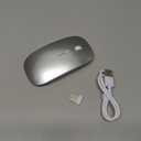 Wireless Mouse for Laptop, Bluetooth Mouse for MacBook Pro/Air/Mac/iPad/Chromebook/Computer -Rechargeale Dual Mode(USB 2.4Ghz + Bluetooth 5.2) Silent Cordless Mice with USB C Adapter,Silver