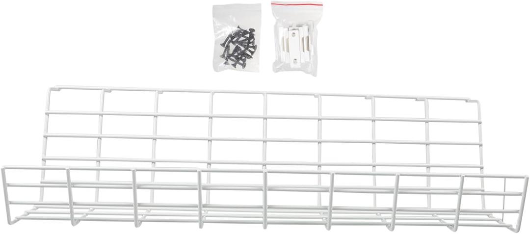 ARTIBETTER Cable Storage Organizer Cable Holder Under Desk Cord Organizer Management Tray for Computer Management