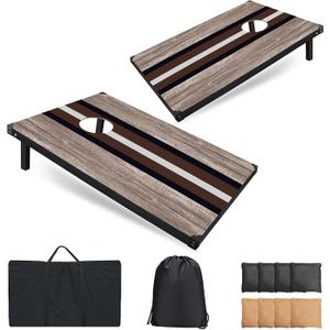 Cornhole Board Set, 3'x2' Cornhole Set, Corn Hole Boards Set, Lightweight Corn Hole Set Includes 2 Cornhole Boards, 8 Cornhole Bean Bags & Carry Case for Outdoor Games