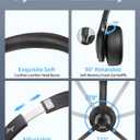 JIAMQISHI Wireless Headset with Mic for Work, Bluetooth V5.2 Headphones with AI Noise Cancelling Microphone, USB Dongle, Clear Calls & Mic Mute, for Laptop, PC, iPhone & Android Phones
