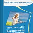 Uinkit 200 Sheets Double Sided Photo Paper Glossy 8.5x11 54lbs Inkjet for Dye Ink 200Gsm Value Bulk Pack Picture 8.5 x 11 9.5Mil for Inkjet Printing Printer (200sheets, 8.5x11)