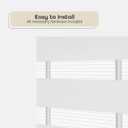 Cordless Celestial Sheer Double-Layered Roller Shade, 32 x 72 in, White
