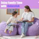 Hobestluk 3.5FT Bean Bag Chair Adult Bean Bag Chair Large Bean Bag Chair with Filler Included Teardrop Bean Bag with Removable Cover for Bedroom Living Room - (Large, Purple)