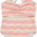 Hurley Girls' 1-Piece Cut Out Swim Suit (Pink Flamingo), Size: 12
