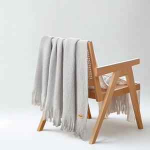 UGG Knit Throw Blanket – Soft Lightweight Throw Blanket for Couch, Bed Throws or Luxury Home Decor, Blankets & Throws for Home, Living Room and Bedroom, 50" x 70" (Margot) (Light Gray)
