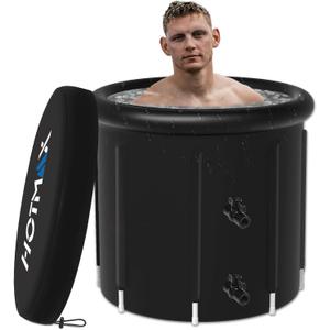 HotMax Ice Bath Tub for Athletes with Water Chiller Interfaces, 99 Gal Cold Plunge Tub for Recovery, Multi-layer 8-Leg Portable Bathtub Adult, Ice Tub for Cold Water Therapy(31.5 x 29.6)
