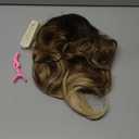 WECAN Clip in Hair Extension 20 Inch Ombre Blonde 6PCS Natural Long Wavy Curly Hairpieces for Women Thick Synthetic Fiber Double Weft Hair Full Head