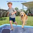 VISTOP Non-Slip Splash Pad for Kids and Dog, Thicken Sprinkler Pool Summer Outdoor Water Toys - Fun Backyard Fountain Play Mat for Baby Girls Boys Children or Pet Dog (50 * 50 inch, Blue&Blue)