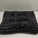 KSIIA Washable Dog Bed Anti-Slip Dog Crate Beds Deluxe Plush Kennel Pad Comfy Pet Sleeping Mat for Small Dogs, 23" x 18", Black