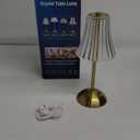 Vintage Lamp,2000mAh Rechargeable Lamps Cordless Lamp,3 Colors+10 Brightness Small Battery Operated Lamps for Bedroom (Gold-Rose)