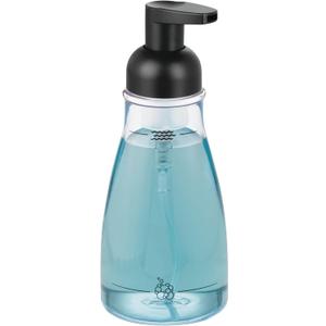 iDesign Refillable Foaming Soap Dispenser for Kitchen or Bathroom Vanity - Clear/Matte Black