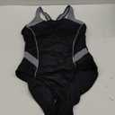 Tempt Me Women One Piece Swimsuits Athletic Racerback Swimwear Training Exercise Slimming Bathing Suit (Black Gray), M