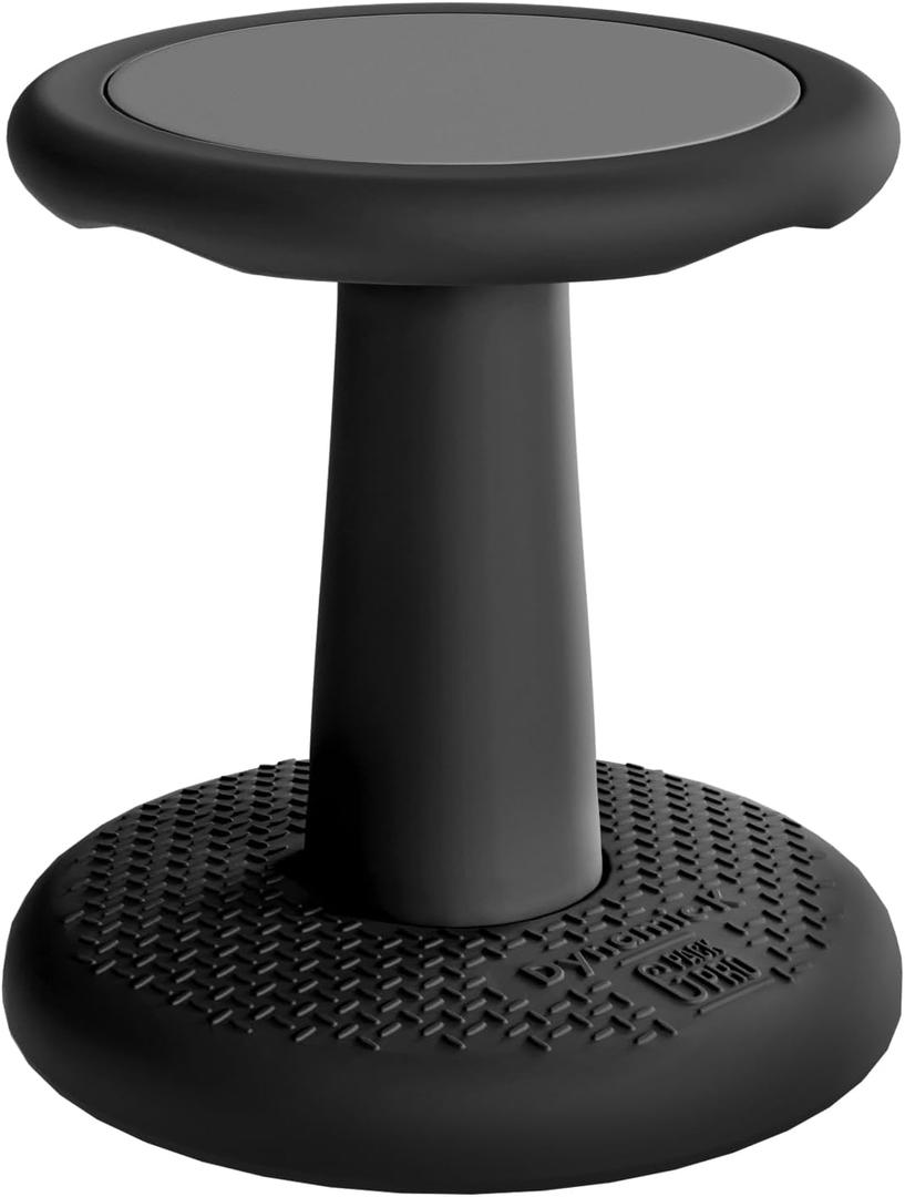 Gpack-pro Kids Wobble Stool  Improves Focus Attention  Non-Slip Base - Wiggle Chair Active Flexible Seating for Preschool Kindergarten Elementary School 14-Inch High (Black)