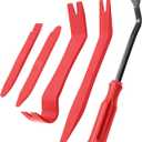 5 Pcs Car Trim Removal Tool Kit Upholstery Tools, Auto Clip Removal Pry Tool for Door Dash Dashboard Panel Fastener Remover, Push Pin Puller Body Repair Tools, Red