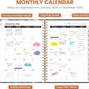 2026 Planner, Weekly and Monthly Planner for Women, Jan 2026 - Dec 2026 Pretty 2026 Calendar Planner with Monthly Tabs, Inner Pocket, Spiral Binding, Perfect for Office Home School - 6.3" x 8.5", Fluttering Night