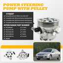 21-5341 Power Steering Pump with Pulley Compatible with Accord EX/LX L4 2.4L 2003 2004 2005 2006 2007 96-5341 56110RAAA01