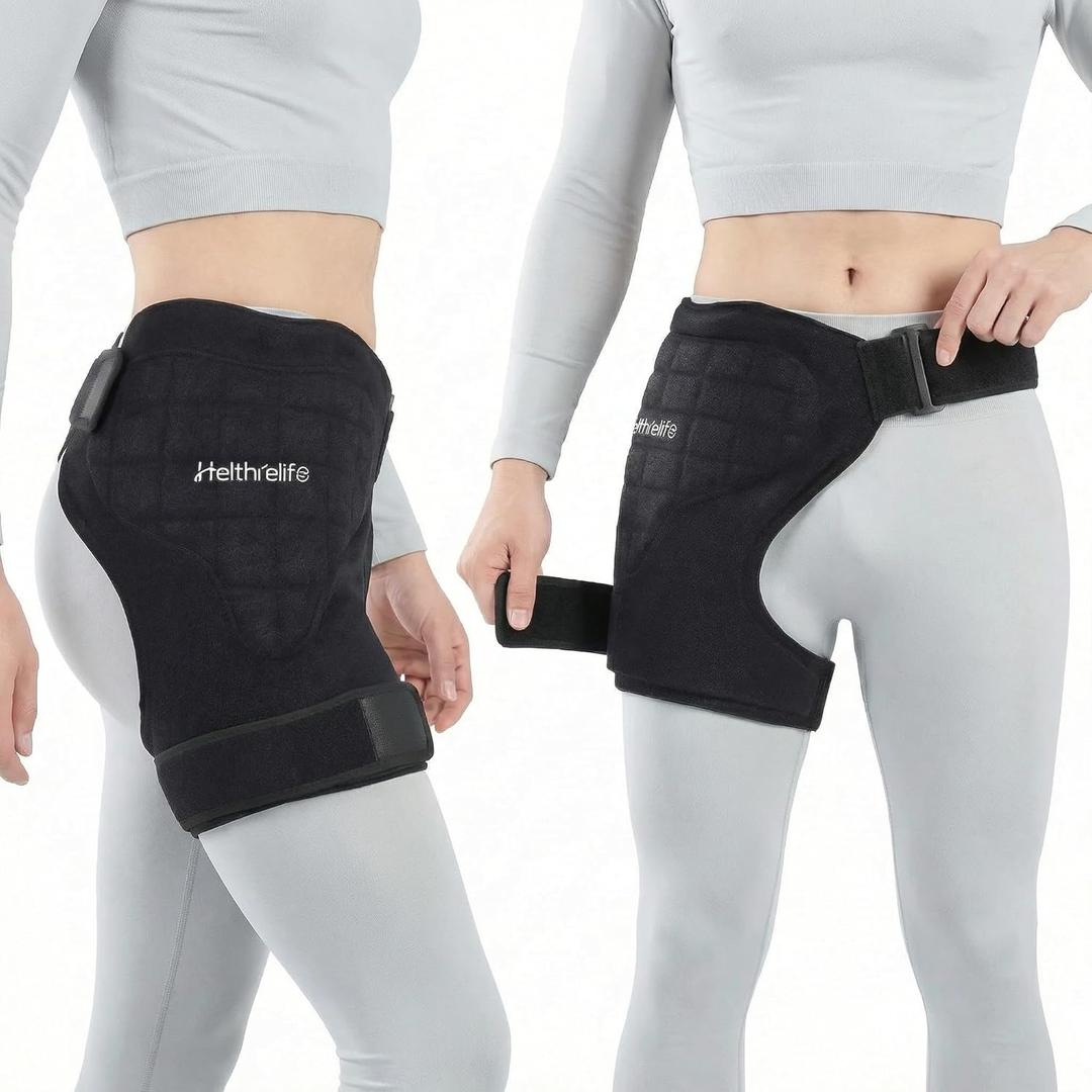 3D Hip Ice Pack Wrap After Surgery with 2-Layer Cooling Gel, Ice Pack for Hip Replacement Surgery with Evenly 45-Min Cold Therapy for Sciatica, Fracture, Cold Compress Hip Brace Physical Recovery