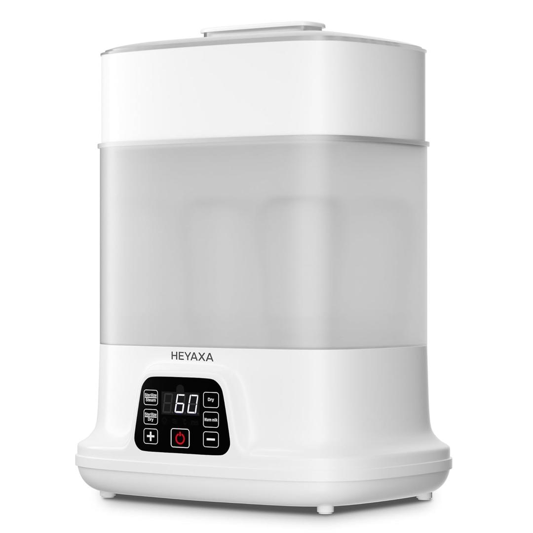Baby Bottle Steri-lizer and Dryer, Electric Steamer and Dryer for All Bottles, Parts & Baby Essentials, 10 Bottles Large Capacity, Touch Screen and Auto-Off (Translucent)