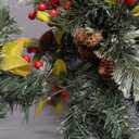 2pcs Artificial Christmas Tree with Ground Spikes, Pine Trees with Tripod Stake, Outdoor Christmas Decorations for Porch, Driveway, Yard A 2pcs