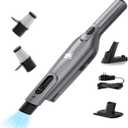 Cordless Handheld Vacuum, Lightweight Portable Hand Vacuum Cleaner with LED Light,Rechargeable Hand Held Vacuum with One-Touch Empty, Powerful Suction for Office, Home,Car,Gray