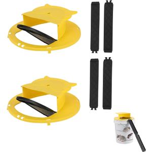 Mouse Bucket Trap, Auto-Reset Bucket Lid Mouse Trap, 5-Gallon Compatible, Efficient for Mouse Rat Control Indoor and Outdoor(2Packs-819m