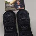 LUX Sports ProCleat Performance Grip Socks GripArray™ - Athletic Socks for Performance Sports - Grip Socks for Men and Women Black