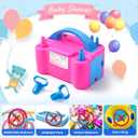 Voircoloria Balloon Pump Electric, Portable Automatic Dual Nozzle Inflator 110V 600W with Tying Tools for Birthday Gender Reveal Baby Shower Balloons Party Decorations