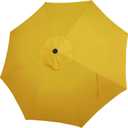 Blissun 9ft Patio Umbrella Replacement Canopy, Market Umbrella Top, Outdoor Table Umbrella Canopy for 8 Ribs, Canopy Only (Yellow)