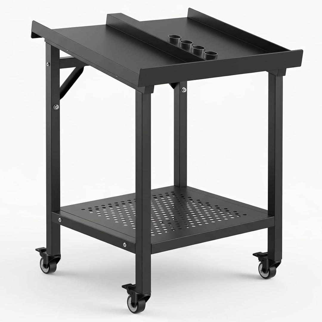 Heavy Duty Dumbbell Rack Stand with Kettlebell Storage Tray Shelf 2-3 Tier