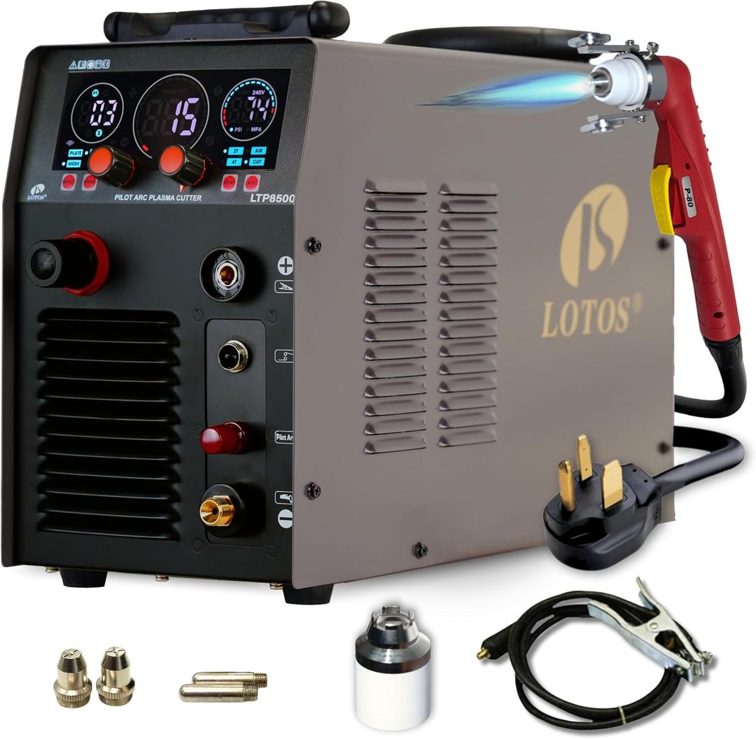 LTP8500 85A Drag-Cut HF Pilot Arc Plasma Cutter 220V, 85A HF 1" Clean Cut
