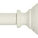 Ivilon Drapery Treatment Window Curtain Rod - Ball Style, 28 to 48 Inch. Color White