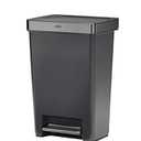 Rubbermaid Premier Series III Step-On Trash Can for Home and Kitchen, with Stainless Steel Rim, 13 Gallon, Charcoal, for Home/ Kitchen/ Garage/ Apartment/ Office