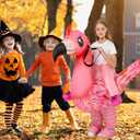 tasanor Inflatable Costumes for Kids,Blow Up Ride On Flamingo Suit,Halloween Costumes for Girls/Boys (Pink)