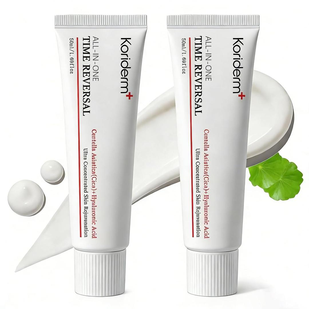 All-In-One Skin Moisturizer Cream for Face, Lotion - Nourishing, Hydrates, Firms & Reduces Wrinkles with Centella Asiatica (Cica), Collagen & Hyaluronic Acid (2Pc)
