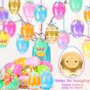 SevenQ Plastic Easter Eggs Empty Fillable 36 Pcs 3.15" Printed Colorful Egg for Hunt Basket Stuffers for Teens Pinata Goodie Gift Bags Fillers Treats Treasure Box Toys Classroom Party Favors Supplies
