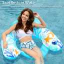 Jasonwell Inflatable Pool Float Chair - 2Pack Floating Pool Chair Lounge Floats for Swimming Pool Water Chair Pool Lounger with Cup Holder Pool Toy Party Floaties for Adults, Large