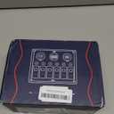 THALASSA Marine Boat Rocker Switch Aluminum Panel Waterproof with 6 Gang Blue LED Switches, 3.1A Dual USB Outlet, Red Digital Voltage Display, DC 12V Car Power Socket for Car Truck RV Vehicles Yacht