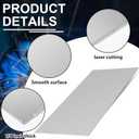 Photect 304 Stainless Steel Sheets, 24'' x 12'' x 1/8'' Thickness Stainless Steel Plates Shim Plate Metal Sheet for Kitchen DIY Crafting