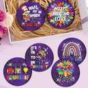 8 Pcs Autism Awareness Diamond Art Coaster with Holder DIY Autism Awareness Diamond Art Coaster for Adults Diamond Kits Supplies for Christmas